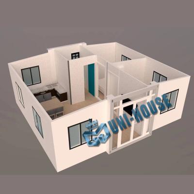 Genişletilmiş katlanabilir prefabrik konteyner evler/40ft katlanır yaşam konteyneri/genişletilebilir kabin katlanabilir konteyner ev
        